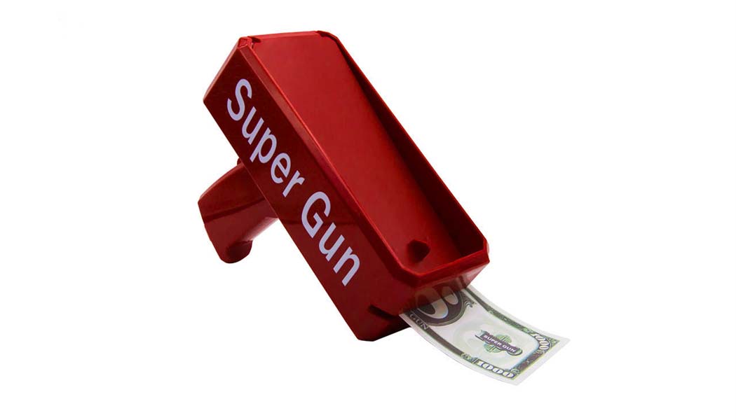تفنگ بازی مدل Super Spray Gun Money | فروشگاه اشکان موبایل